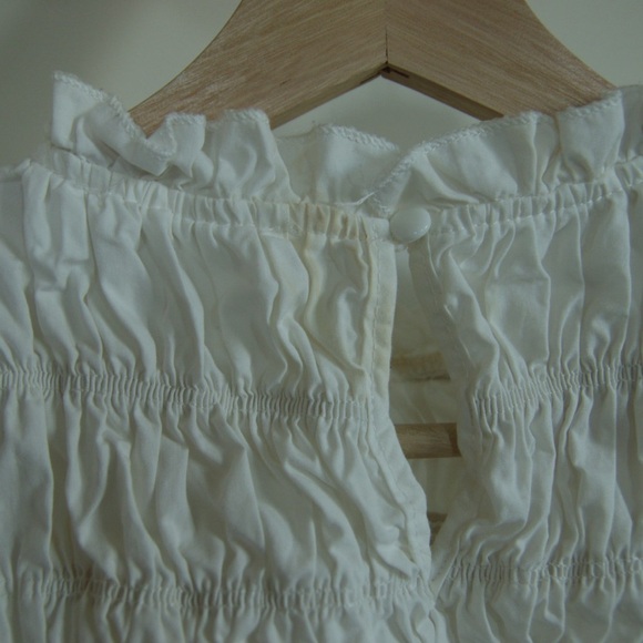 White Ruffled Sleeveless Top - Picture 3 of 3